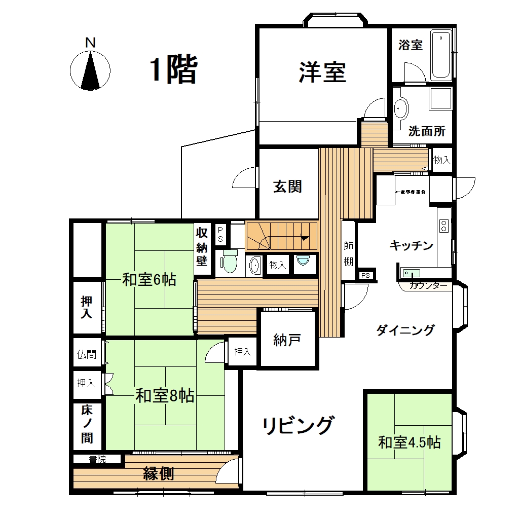間取図　1階
